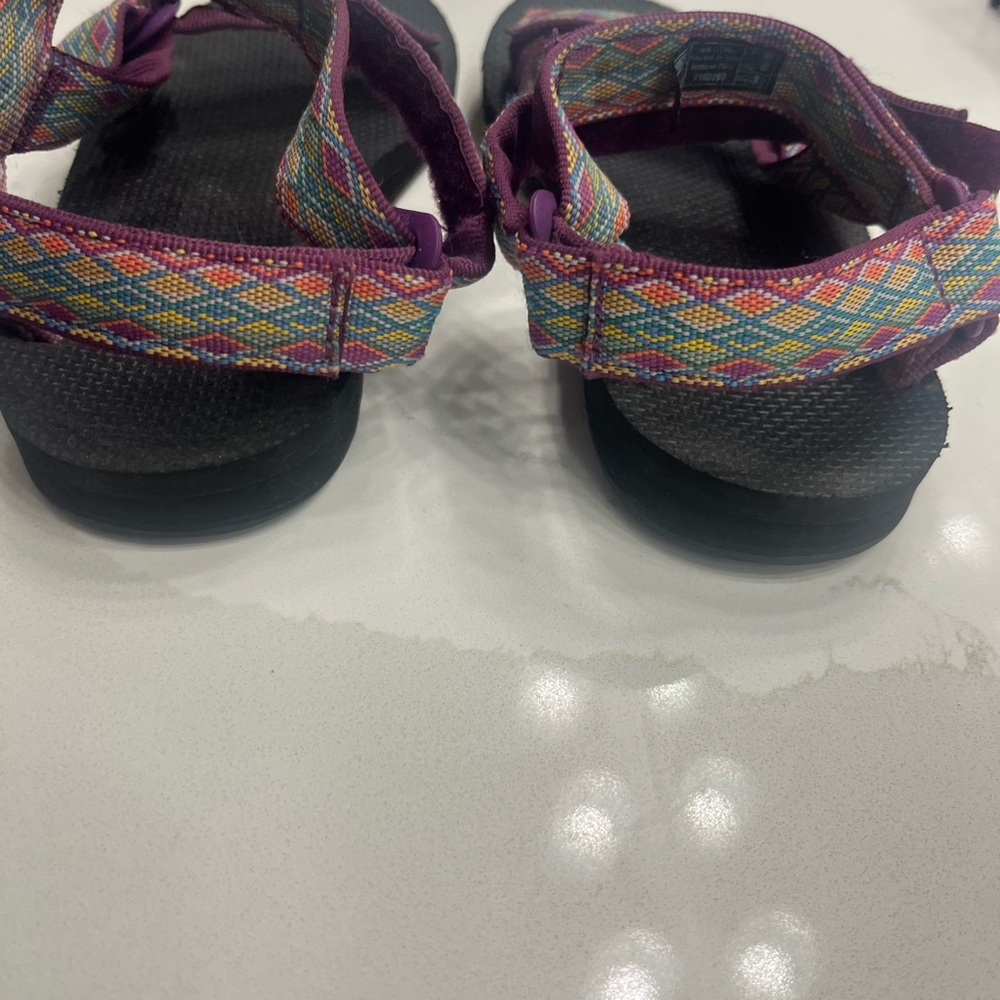 Teva Women's Purple and Multicolor Strap Sandals - Picture 3 of 5